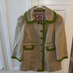 Juicy Couture Beige Jacket with Green Accents
